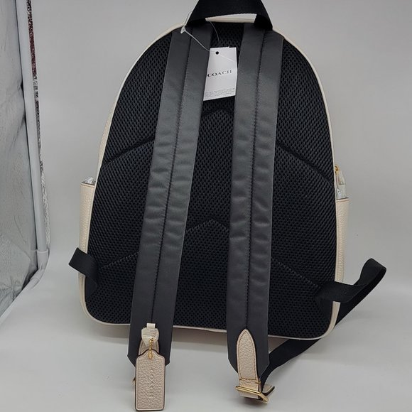 Coach Court Backpack in Signature Canvas with Tiger C7317 Light Khaki Chalk - Picture 2 of 7
